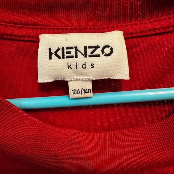 Kenzo Kids Burgundy Tiger Graphic Long Sleeve Tee - Picture 4 of 5